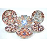 A Fukagawa polychrome dish of petal form,