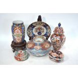 A Koransha Imari vase and domed cover,