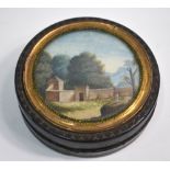 A 19th century Continental circular snuff-box,
