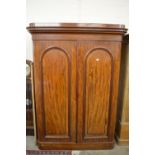 A large Victorian mahogany wardrobe,