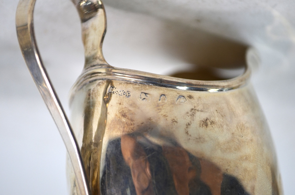 A George III silver half-reeded cream jug, Nathaniel Smith & Co. - Image 2 of 4