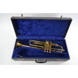 A brass Starline trumpet with electroplated mounts, by Rudell Carte & Co. Ltd.