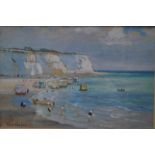 Alice Fanner (1865-1930) - Beach view, gouache, signed lower left, 22.