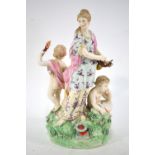 A late 18th/early 19th century Derby figural group - Music & Poetry; incised no.
