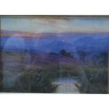 Edward Thompson - A pair - 'Eventide: A heather moor near Troutbeck' and 'Nightfall Shoulthwaite