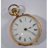 A lady's 14k fob watch with English top-