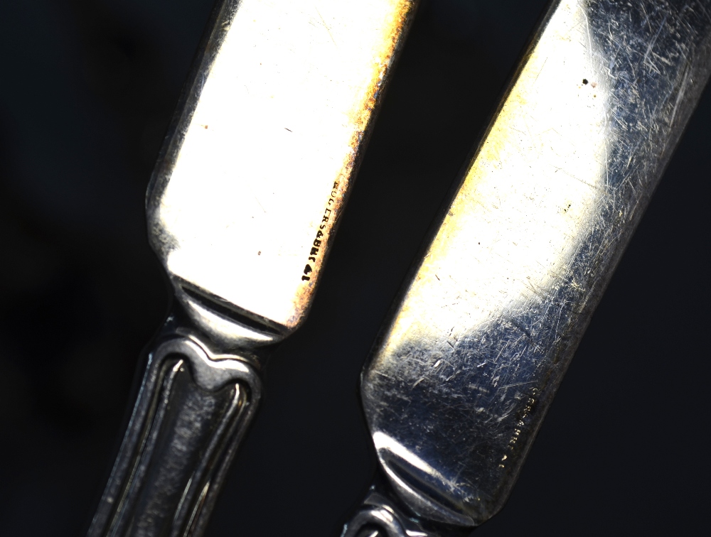 A pair of US electroplated baluster candlesticks, an oval Old Sheffield Plate entree dish and cover, - Image 7 of 8