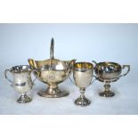 Three small silver trophy cups (one with Edward VII cipher & 'Osborne' inscription),