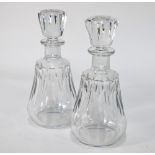 A pair of 20th century Baccarat Crystal cut glass decanters,