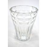 A 20th century Baccarat Crystal cut glass vase, 23.