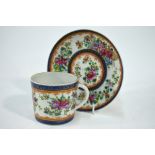 A 19th century Samson famille rose cup and saucer decorated in the 18th century Chinese style