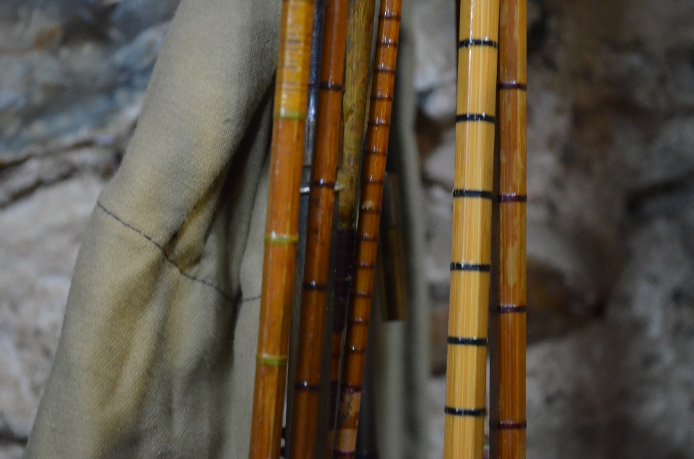 Eight various vintage split-cane fly rods - Image 6 of 6