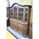 An old German oak library bookcase,