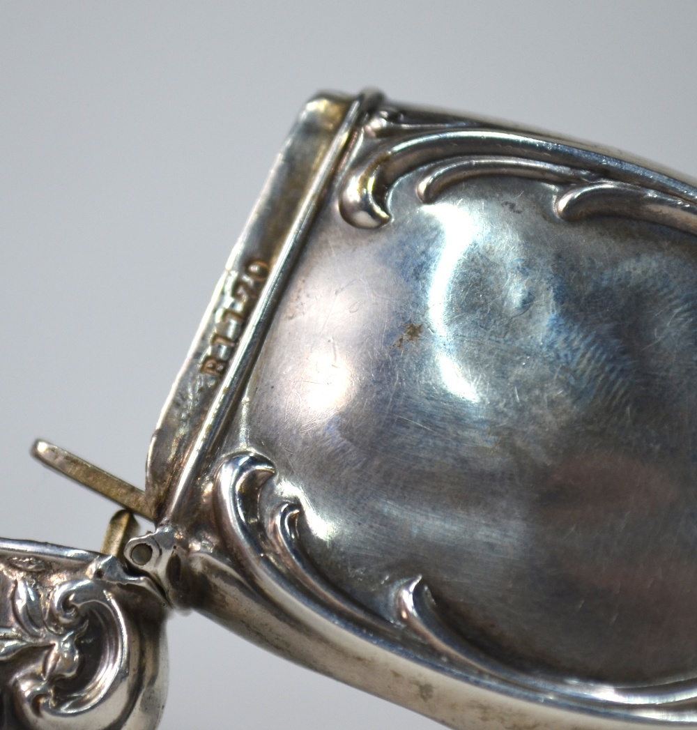 A 'Mr. Punch' silver baby's rattle with mother-of-pearl handle, W H Collins & Co. - Image 6 of 6