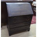 A 19th century mahogany bureau,