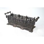 A Victorian electroplated three-bottle decanter stand,