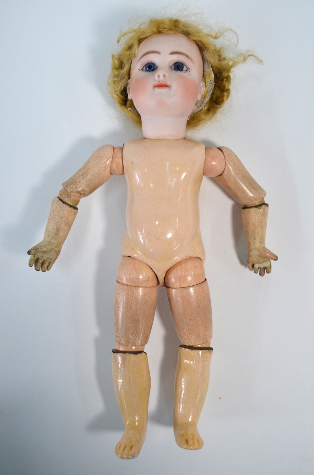 A Jules Steiner bisque-headed girl doll with plaited blond wig, - Image 9 of 9