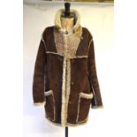 A lady's brown sheepskin reversible jacket,