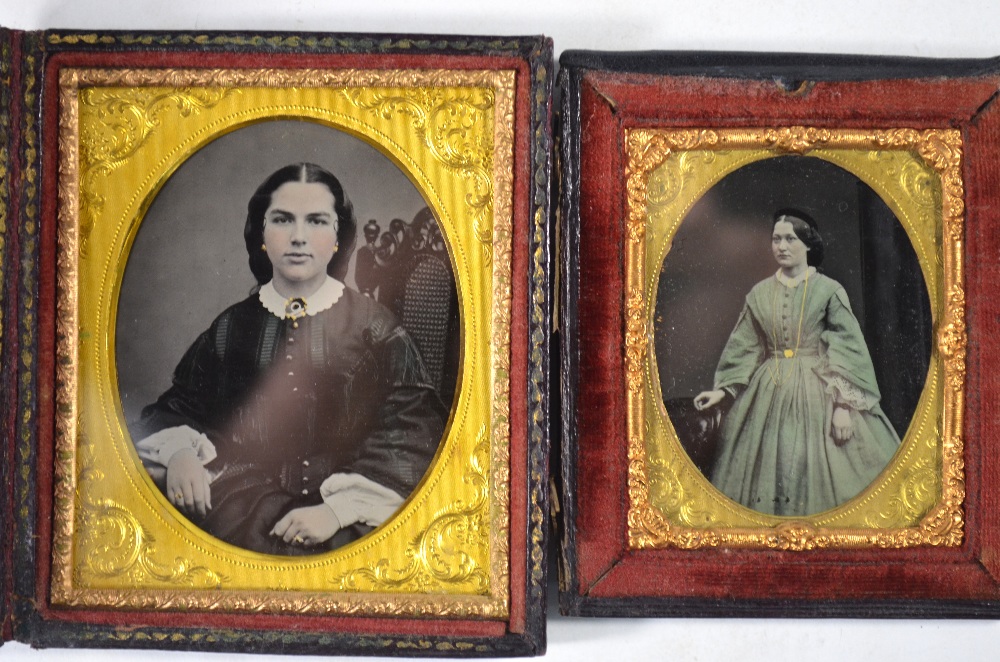 Four Ambrotypes, all cased; three of women, - Image 2 of 4