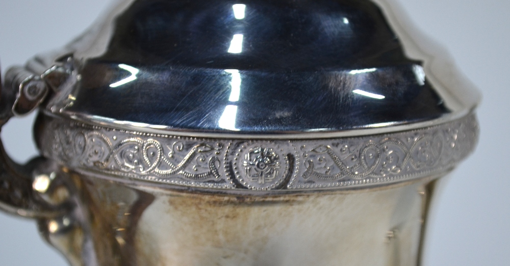 A heavy quality silver four-piece tea/coffee service with Celtic strapwork designs, - Image 5 of 5