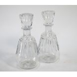 A pair of 20th century Baccarat Crystal cut glass brandy decanters,