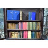 A quantity of 18th century and later leather-bound and other volumes, poetry and history etc,