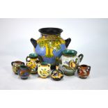 Gouda, Holland - Eight twin handle vases,