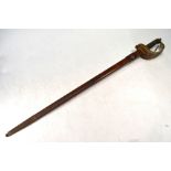 An antique Highland Light Infantry officer's pattern sword, 82 cm etched blade,