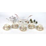 An interesting collection of European porcelain including a late 18th century English teapot with