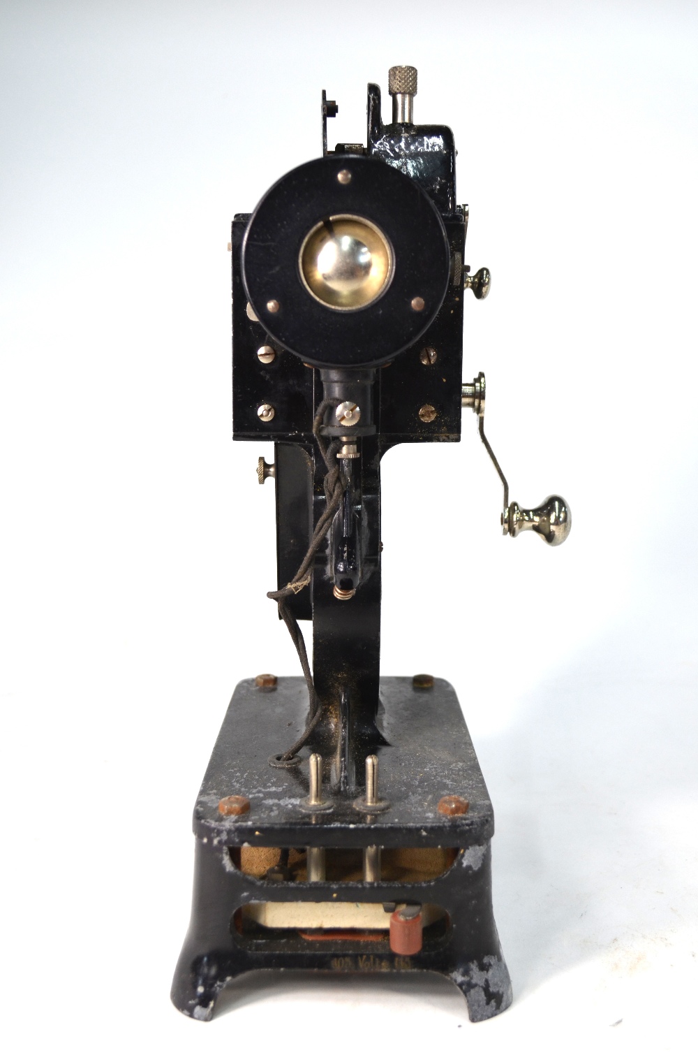 A French Pathe-Baby hand-cranked film projector, to/w a collection of film reels, - Image 7 of 7
