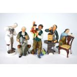 Five Royal Doulton figures - The Wigmaker of Williamsburg, HN2238; The Clockmaker,