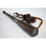 A four-draw brass telescope by Broadhurst Clarkson & Co. Ltd.