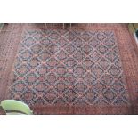 A finely woven handmade Afghan Turkoman design carpet,
