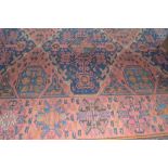 An old Turkoman design Soumak carpet,