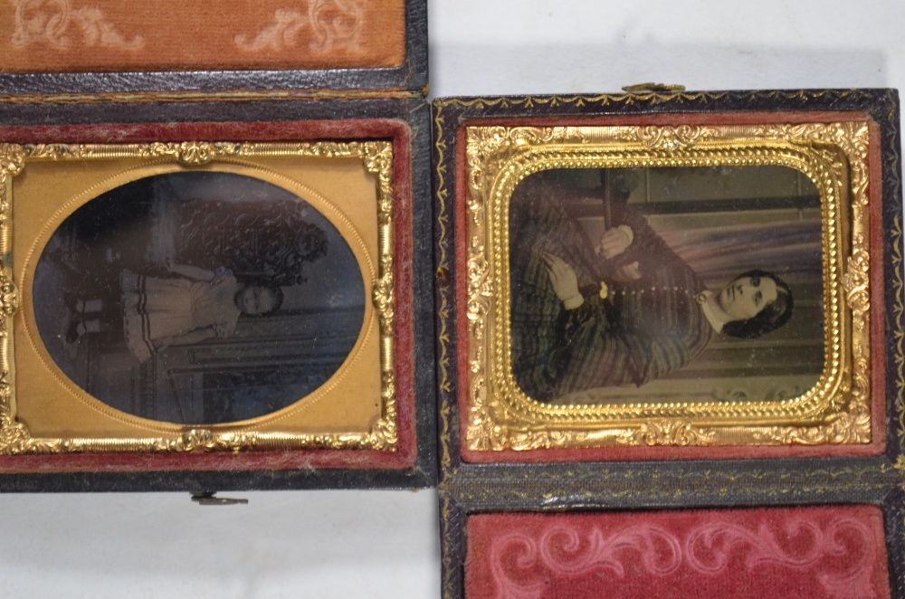 Four Ambrotypes, all cased; three of women, - Image 3 of 4