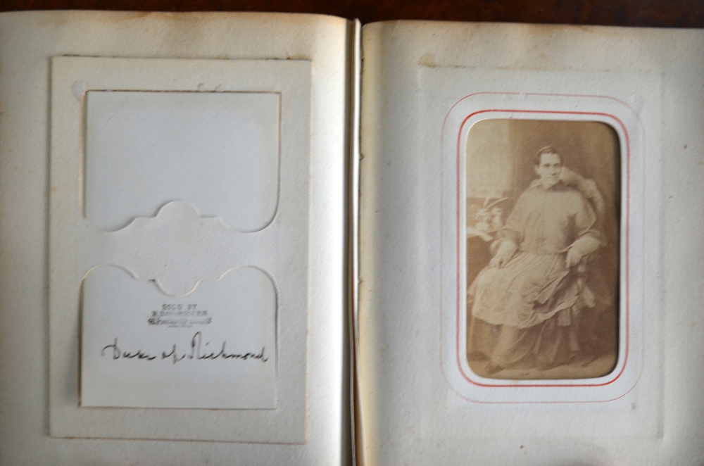 A Victorian carte-de-visite album containing 30 portraits, mostly annotated, - Image 7 of 8