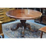 A Victorian mahogany breakfast table,