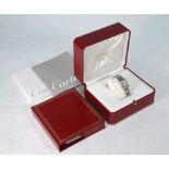 A lady's Cartier stainless steel Tank wristwatch no.