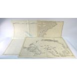 A collection of maritime charts, Northern Europe, Mediterranean, Atlantic & Polar,