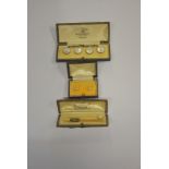 A collection of gentleman's acoutrements including set of Mappin & Webb mother of pearl dress