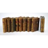 Ten various 19th century 16vo leather bound French-language volumes - History,