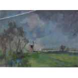 William Henry Ford - Windmill in Norfolk, oil on card, signed lower right,