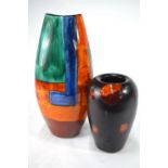 Poole Pottery Galaxy vase, 21 cm high to/w a Living Glaze Poole vase, 37.