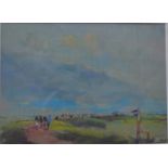 William Henry Ford - No 360 - Walking along the ridge, Blakeney, gouache, signed lower right,