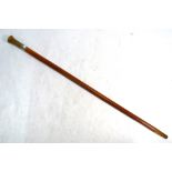 A malacca walking cane with turned horn