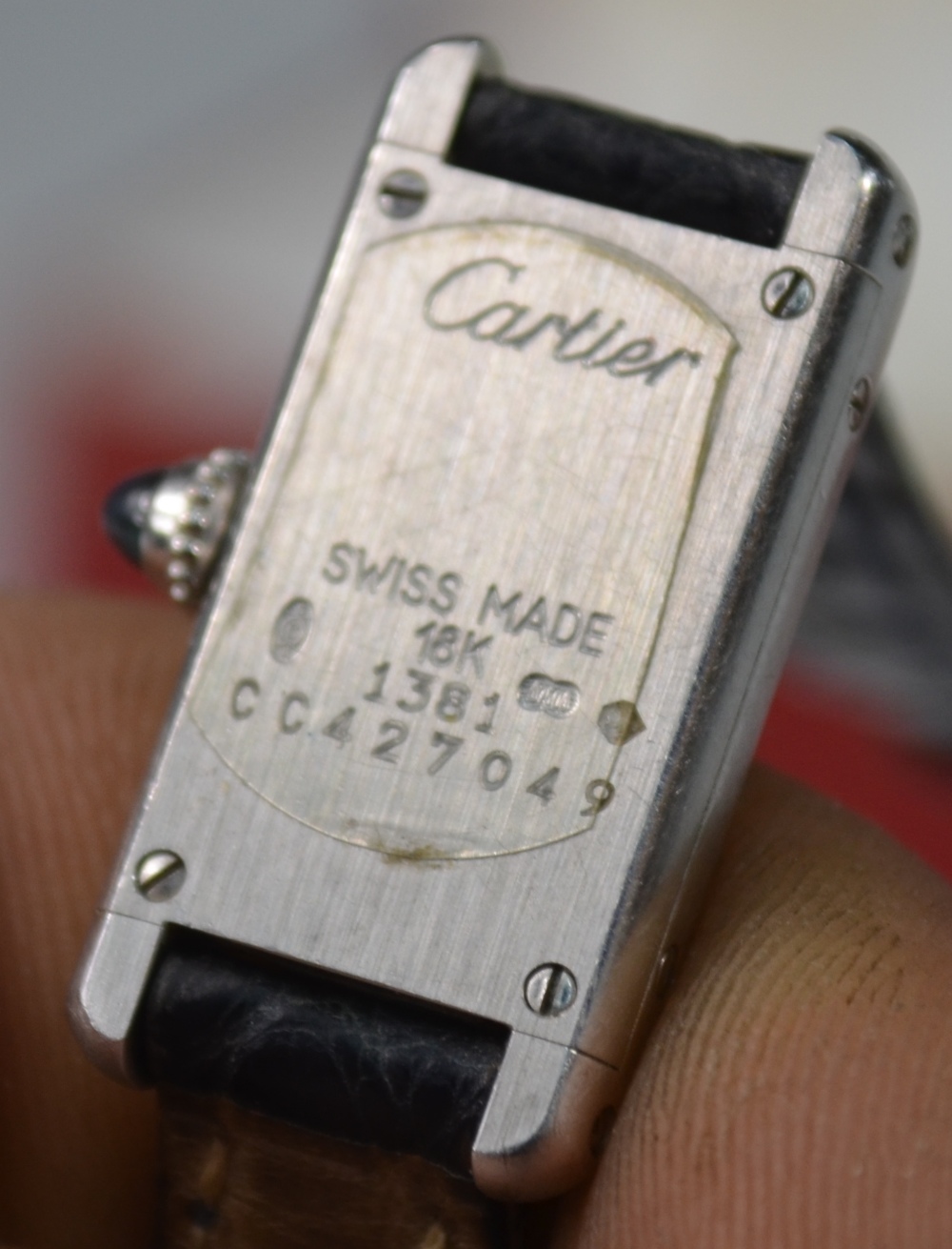 A lady's Cartier 18ct white gold Tank Am - Image 3 of 4