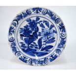 An 18th century blue and white Delft cha