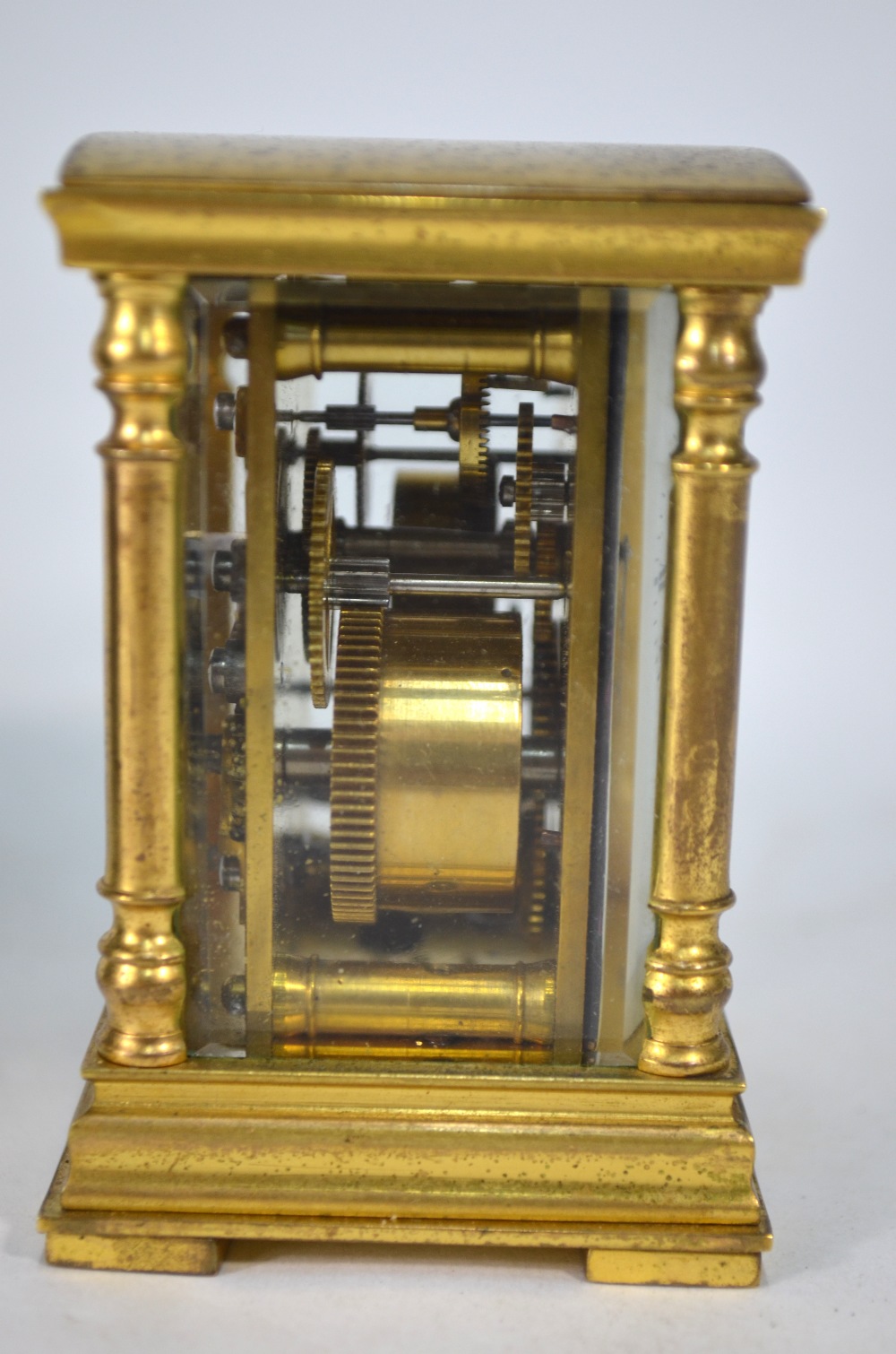 A French miniature brass cased travel al - Image 2 of 4