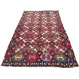 A vintage Uzbek embroidered kilim, circa 1950,