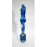Pino Signoretto - Murano glass sculpture of an embracing couple, signed, 55.